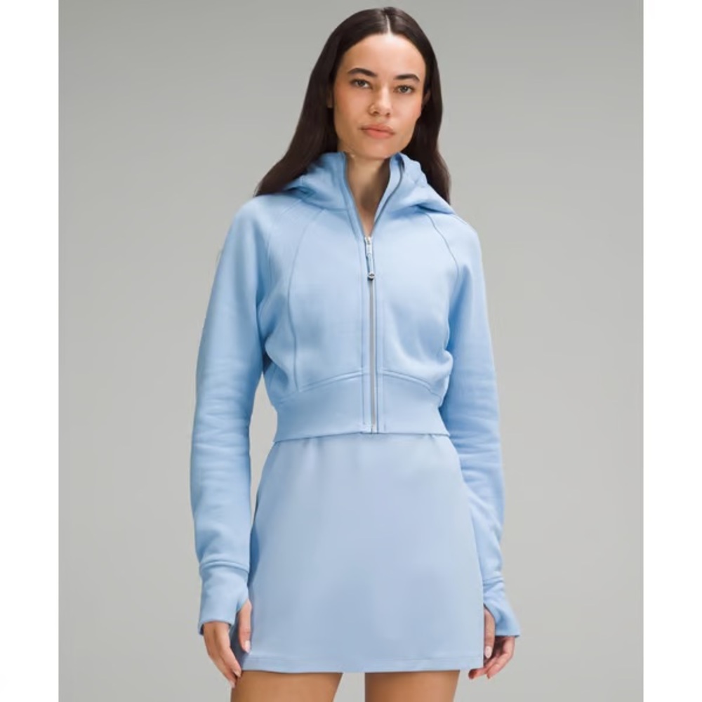 Lululemon scuba full-zip cropped hoodie sinatra blue